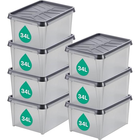 SmartStore Wasserfeste Kunststoff-Behälter-Set mit 6