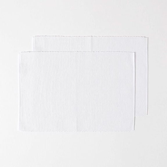 Homescapes weiße Baumwoll-Tischmatte (12 x 18 Zoll)