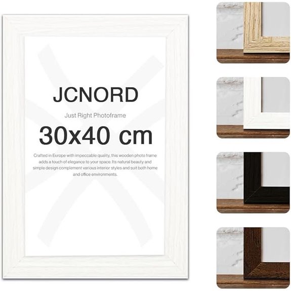 Weiß MDF-Fotorahmen 30x40cm mit Acrylglas