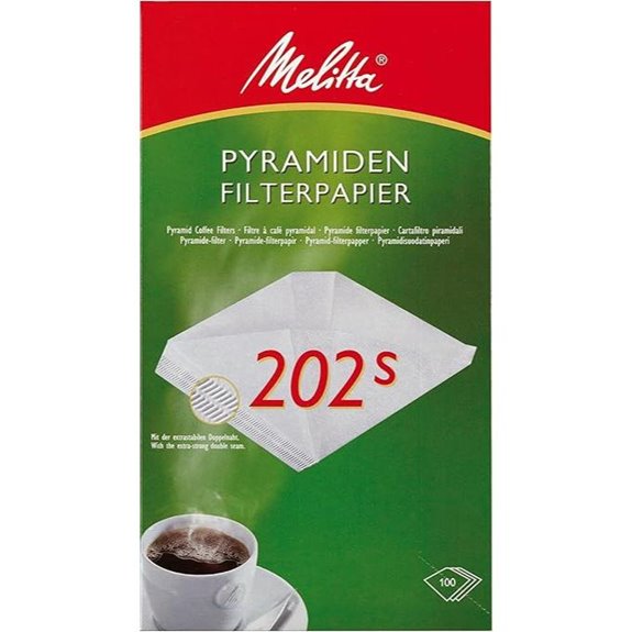 Melitta Filterpapier 202 S Pyramide – Weiß (Packung mit 100)