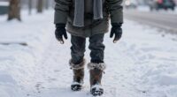 Winterpendeln warme Schichten