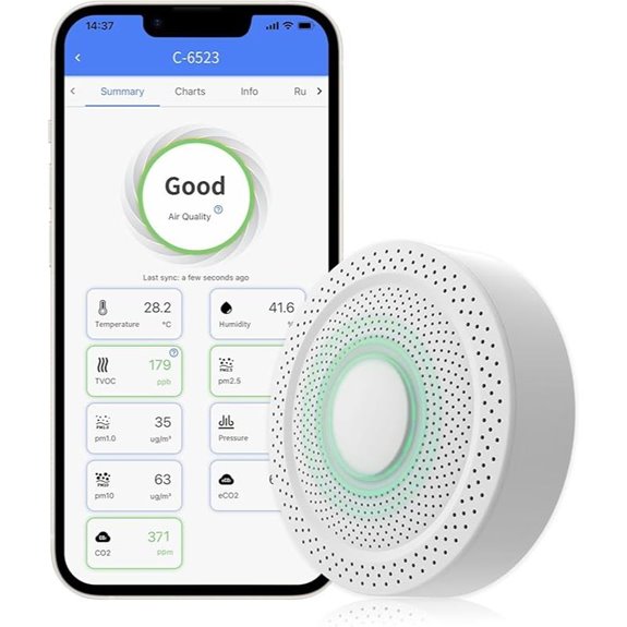 UbiBot AQS1 9-in-1 Luftqualitätsmonitor mit WLAN