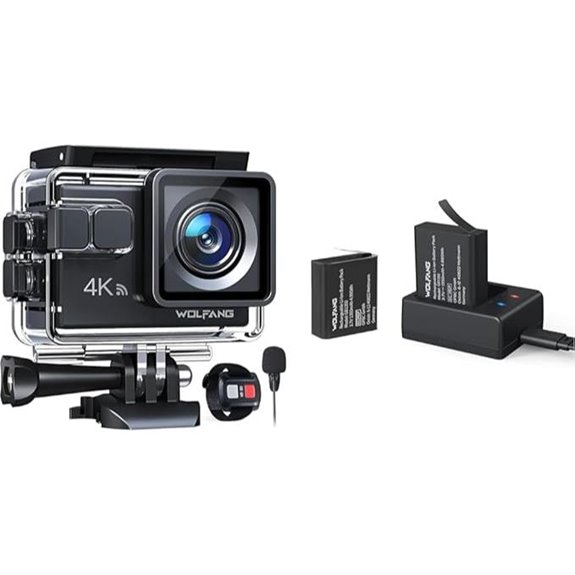 WOLFANG Action Cam GA100 4K30FPS & Battery Charger Set