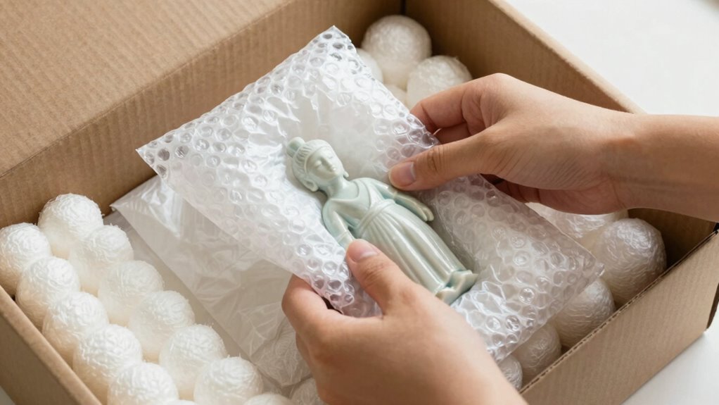 wrap items carefully securely