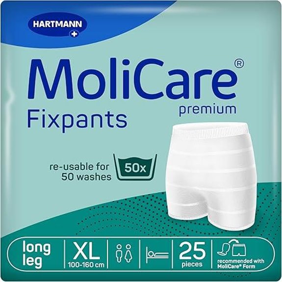 MoliCare Premium Fixpants Inkontinenz Fixierhosen XL Grün (Packung zu 25)