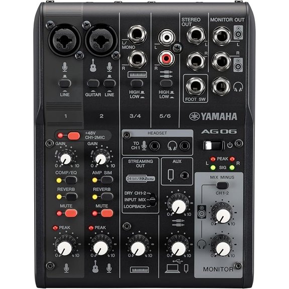 Yamaha AG06MK2 6-Kanal Live-Streaming-Mischer
