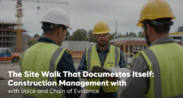 The Site Walk That Documents Itself: Construction Management with Voice and Chain of Evidence